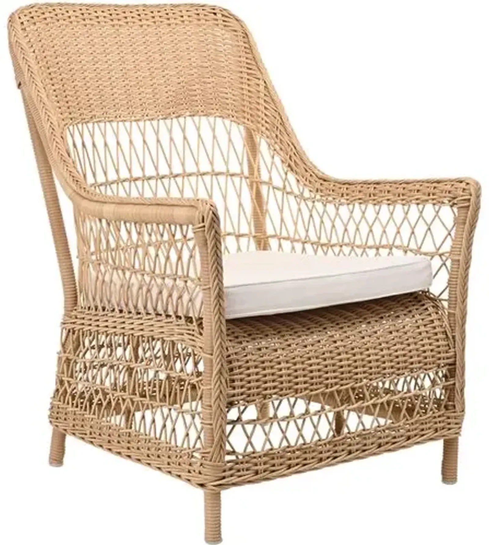 Dawn Outdoor Lounge Chair - Natural/ White - Sika Design - Brown