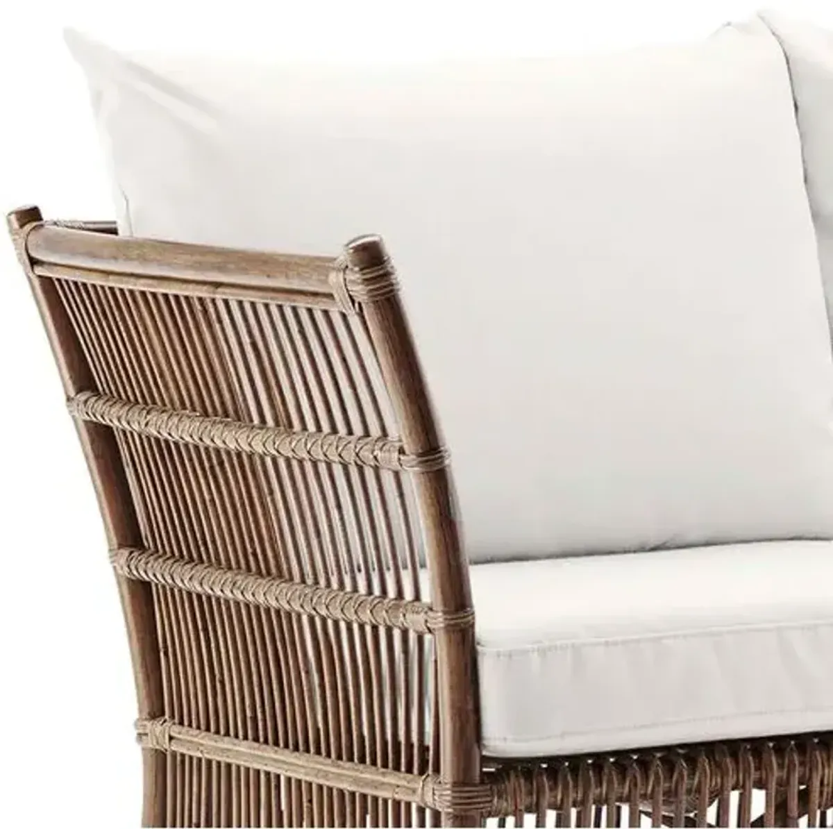 Donatello Rattan 2-Seat Sofa - Antique/White - Sika Design