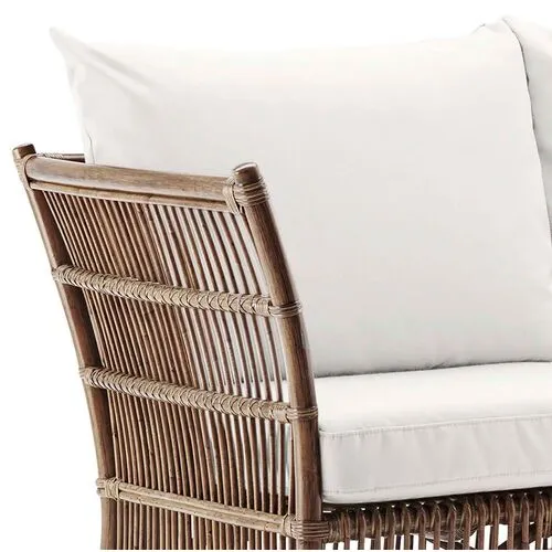 Donatello Rattan 2-Seat Sofa - Antique/White - Sika Design