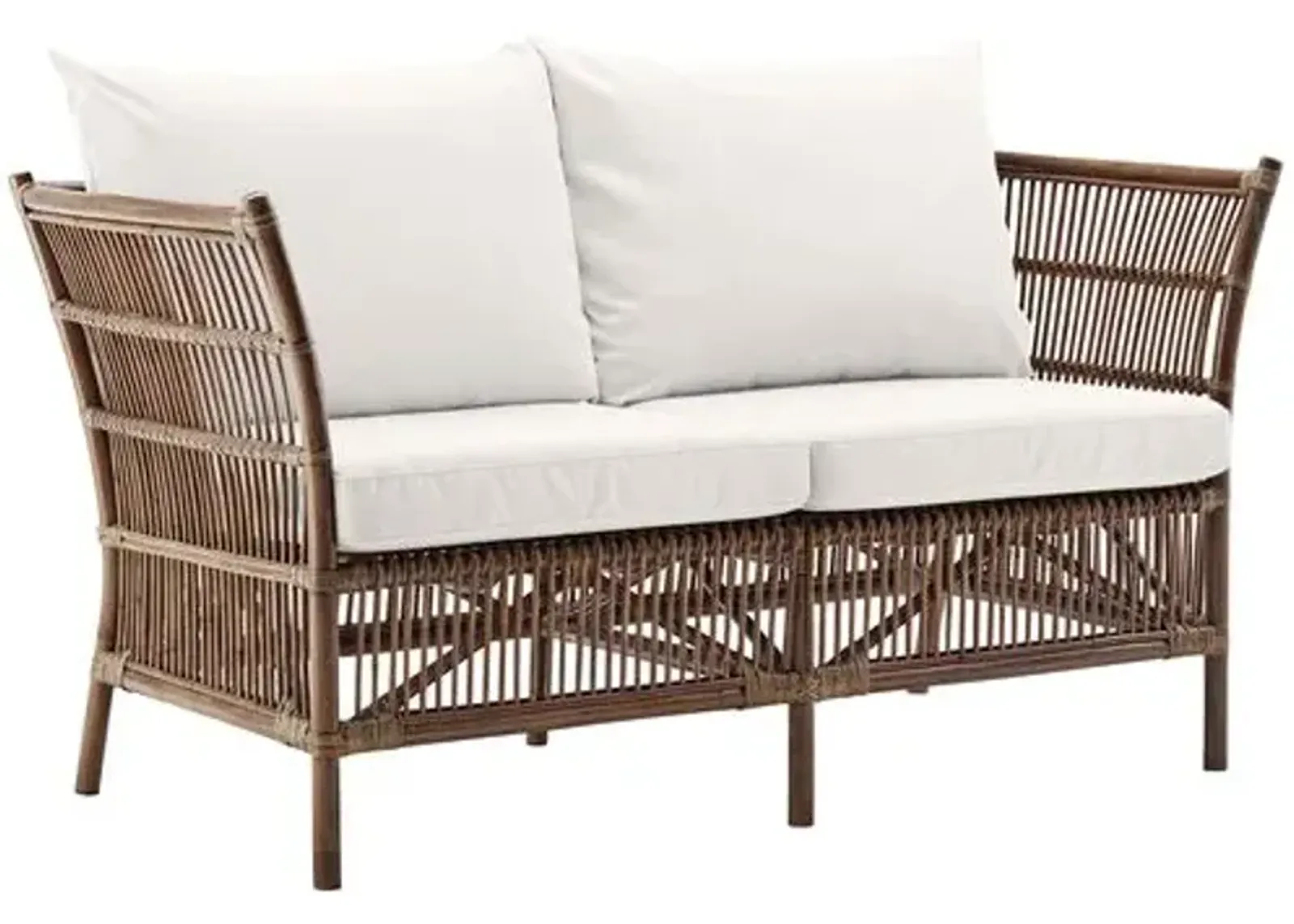 Donatello Rattan 2-Seat Sofa - Antique/White - Sika Design