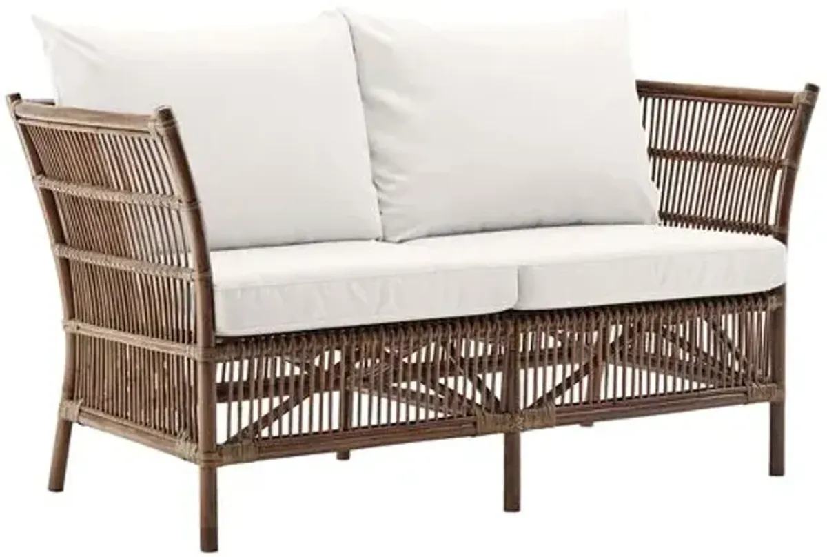 Donatello Rattan 2-Seat Sofa - Antique/White - Sika Design