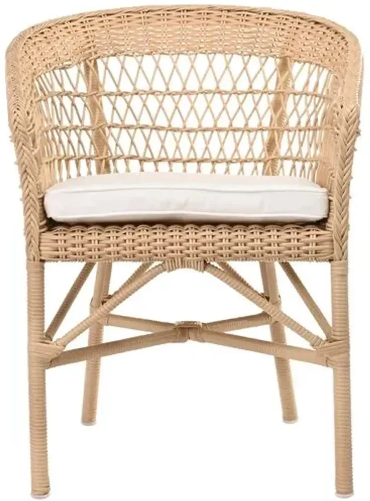 Emma Outdoor Dining Chair - Natural/White - Sika Design - Brown