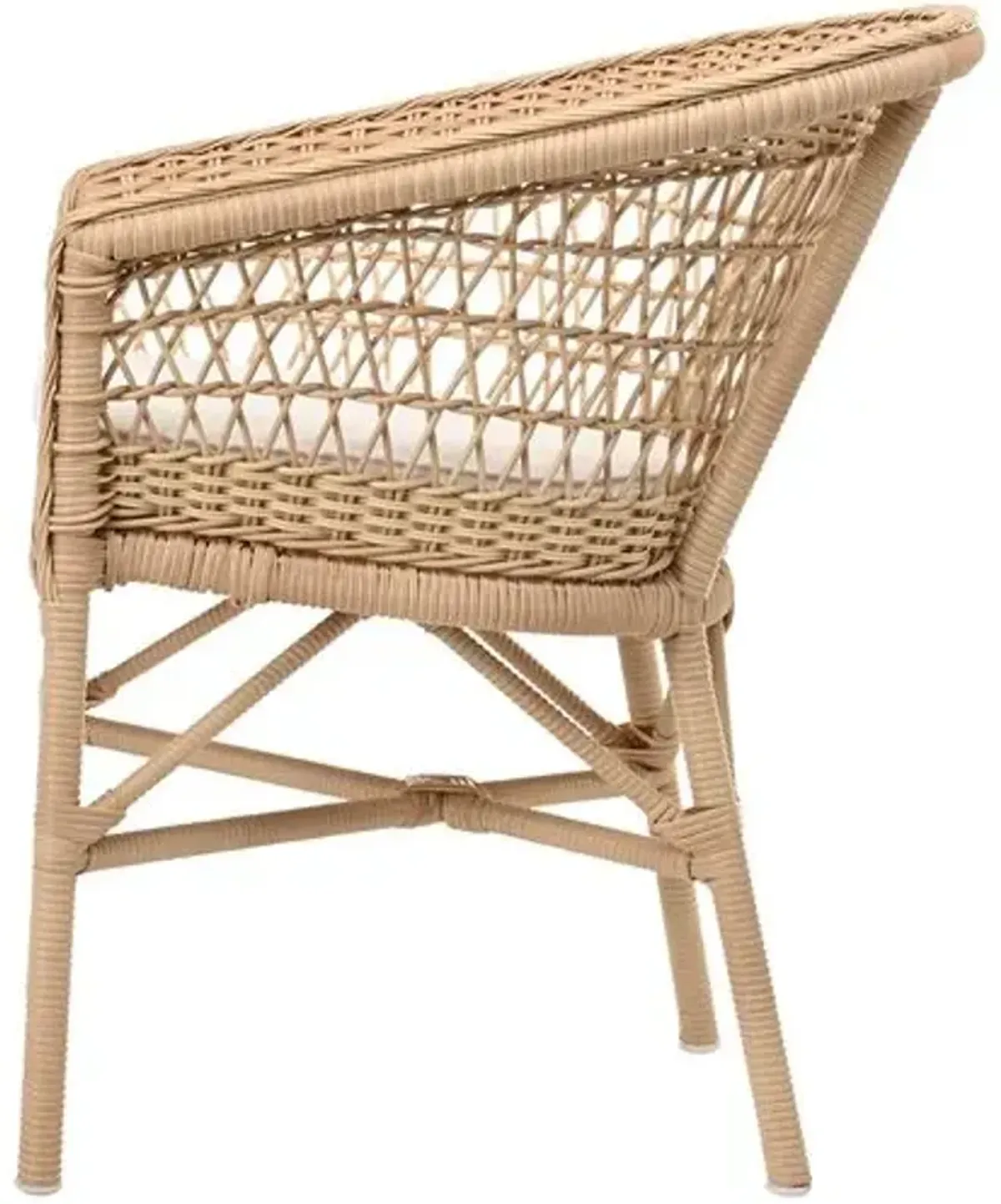 Emma Outdoor Dining Chair - Natural/White - Sika Design - Brown