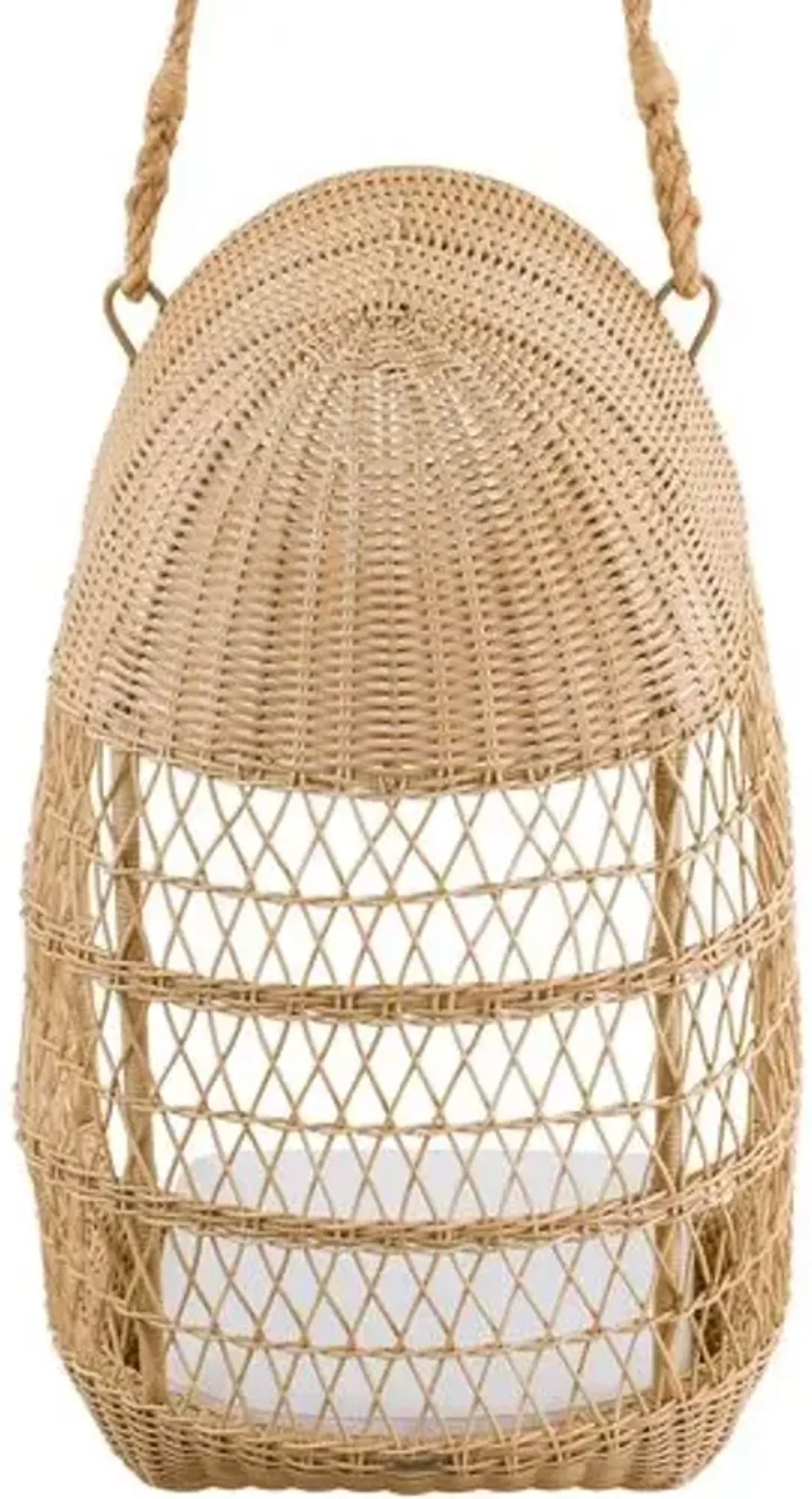 Evelyn Outdoor Hanging Chair - Natural/White - Sika Design - Brown