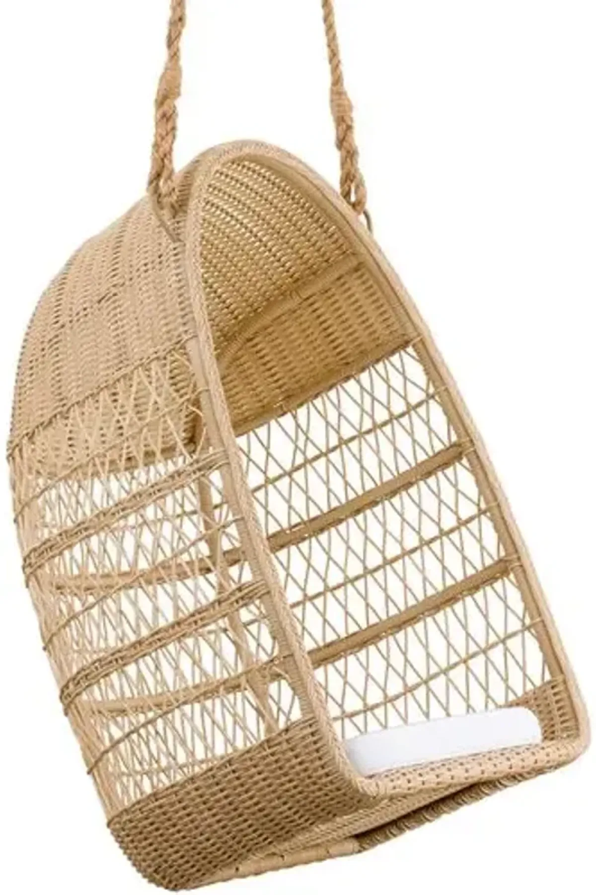 Evelyn Outdoor Hanging Chair - Natural/White - Sika Design - Brown