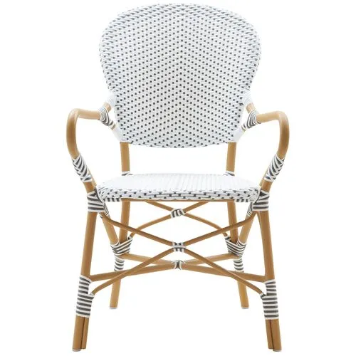 Isabell Outdoor Bistro Armchair - Almond - Sika Design - White