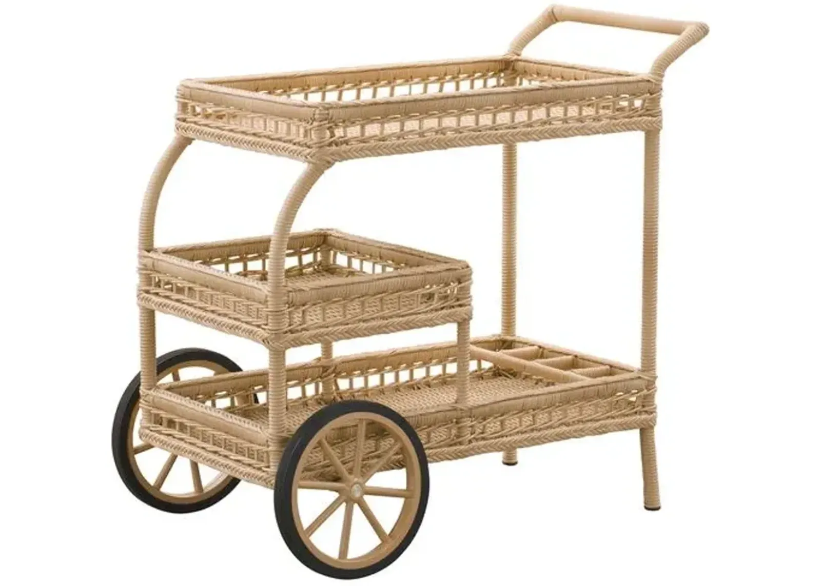 James Outdoor Bar Cart - Natural - Sika Design - Brown