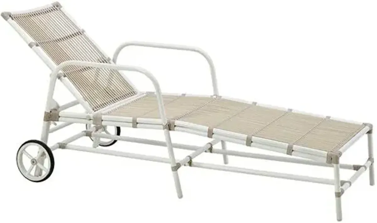 Josephine Outdoor Sun Lounger - White - Sika Design