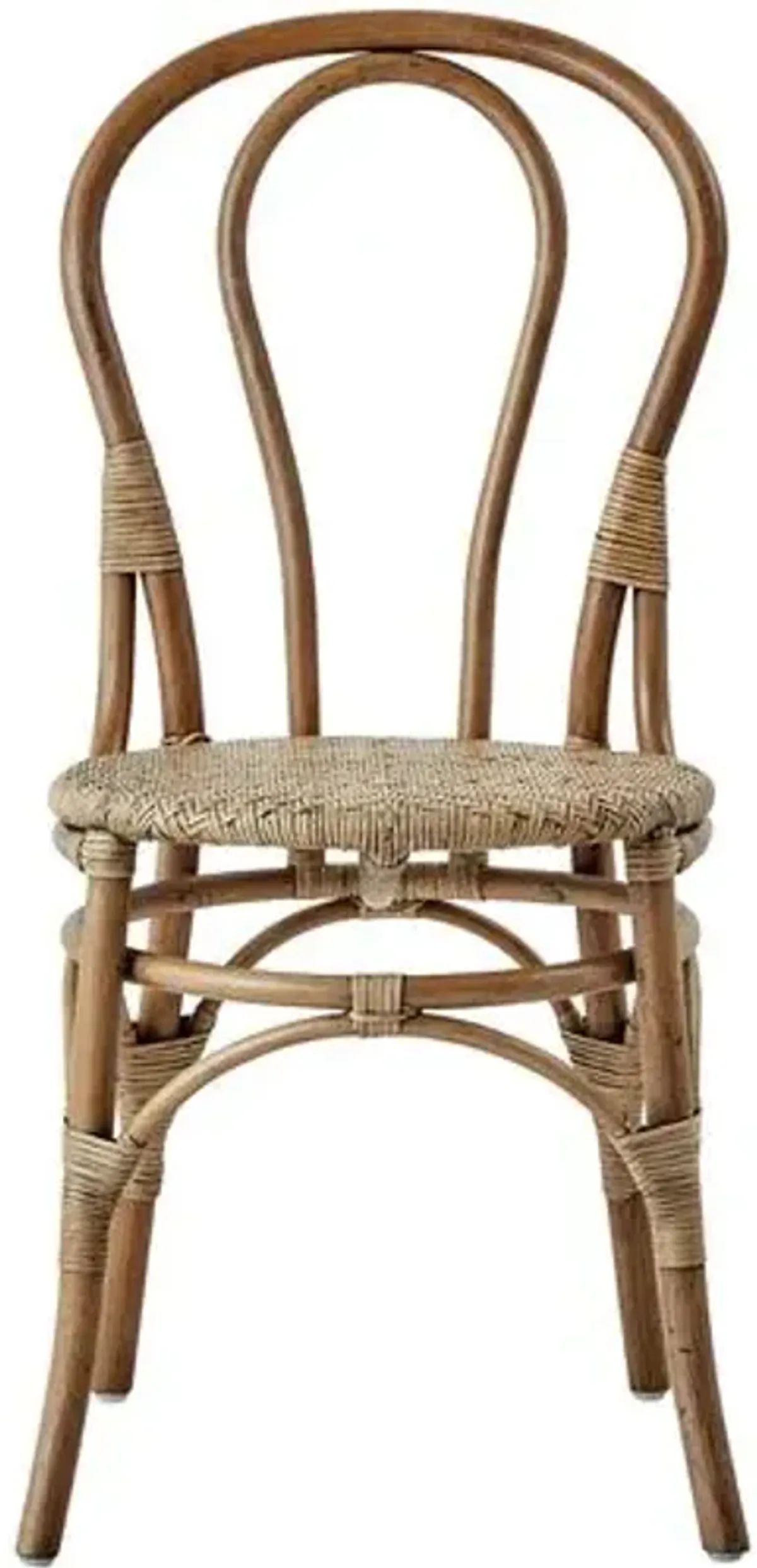 Lulu Rattan Dining Side Chair - Antique Brown - Sika Design