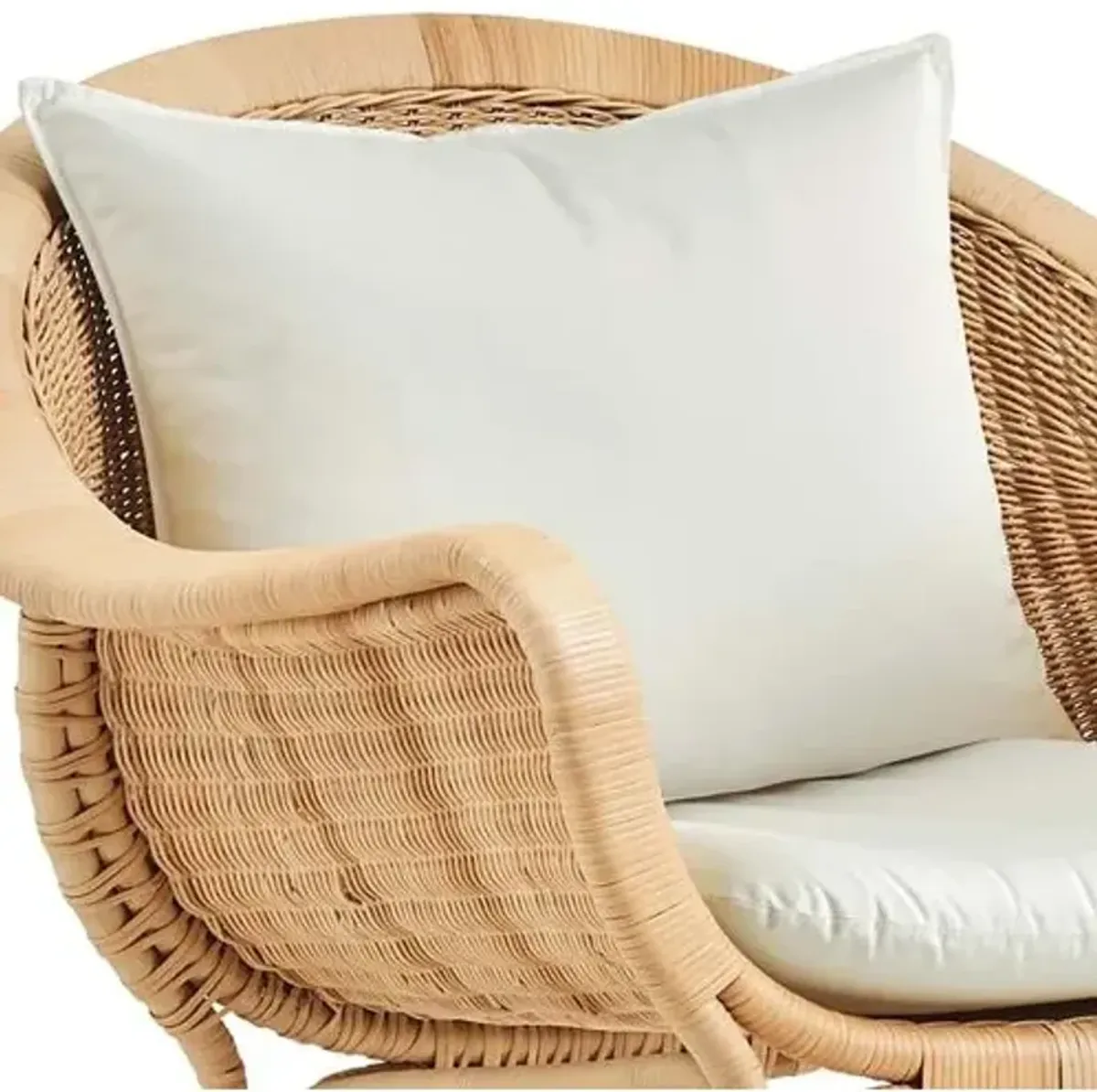 Madame Rattan Lounge Chair - Natural/White - Sika Design - Brown