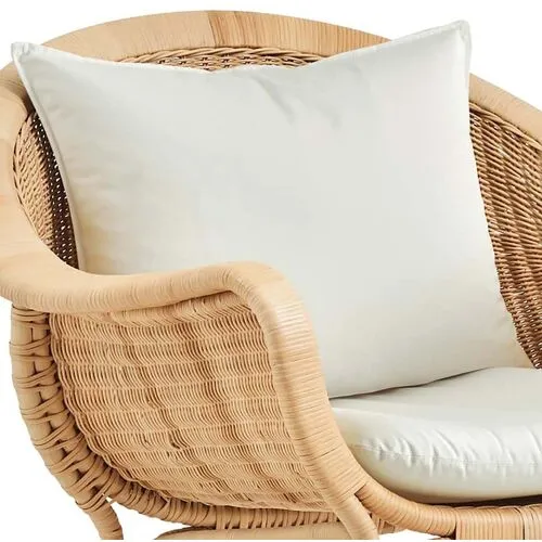 Madame Rattan Lounge Chair - Natural/White - Sika Design - Brown