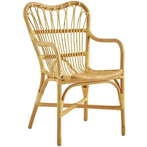 Margret Rattan Dining Armchair - Natural - Sika Design - Brown