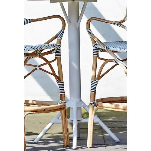 Nicole Outdoor 32" Round Bar Table - White - Sika Design - Handcrafted