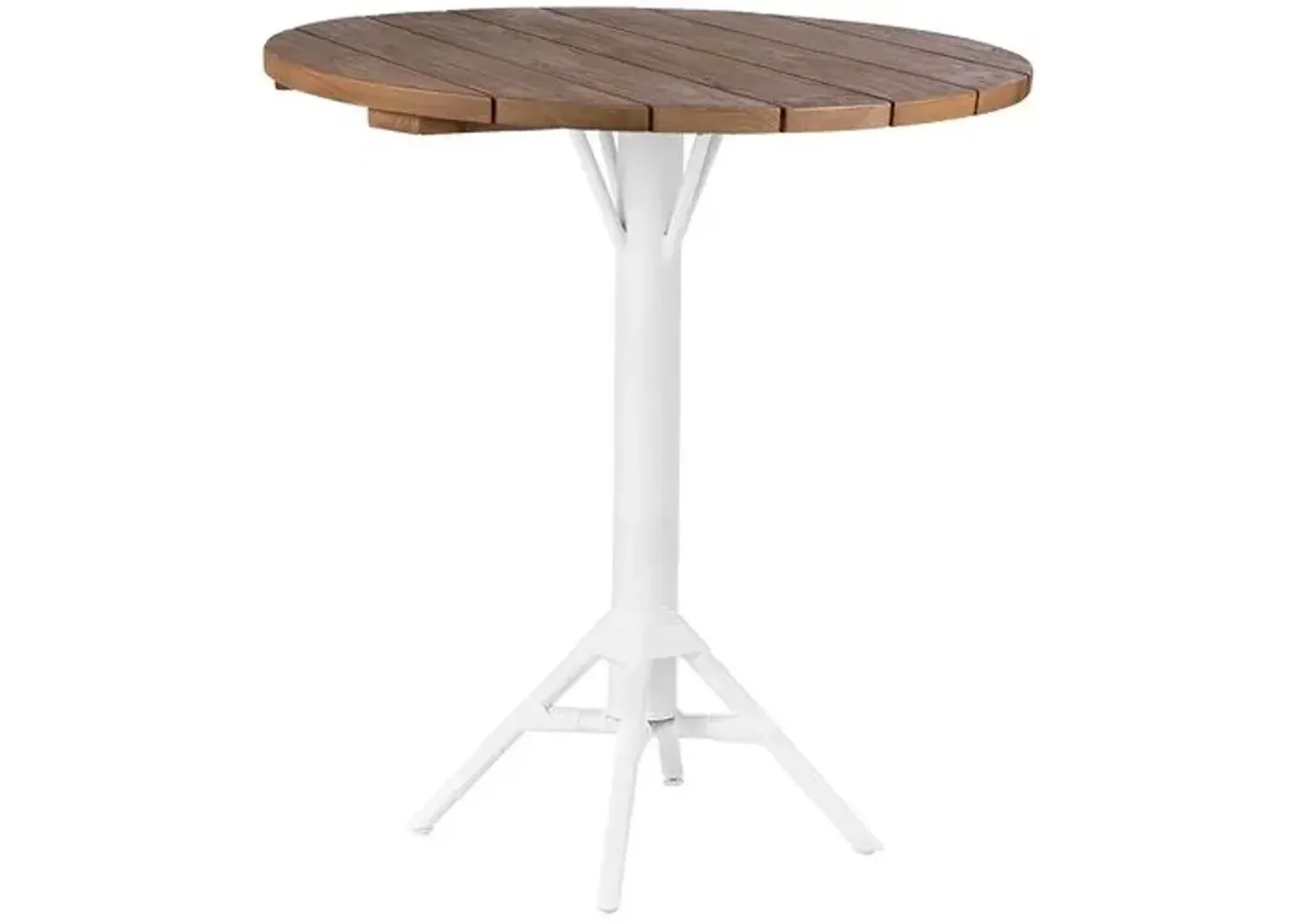 Nicole Outdoor 32" Round Bar Table - White - Sika Design - Handcrafted