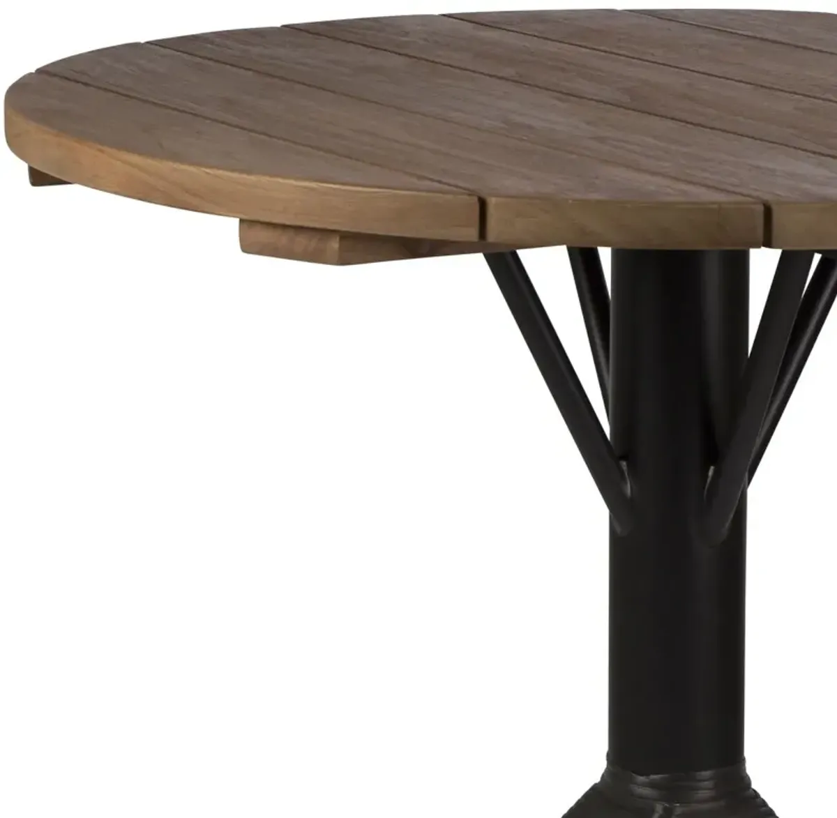 Nicole Outdoor 32" Round Cafe Table, Black