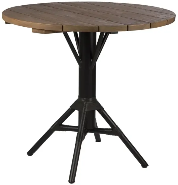 Nicole Outdoor 32" Round Cafe Table, Black