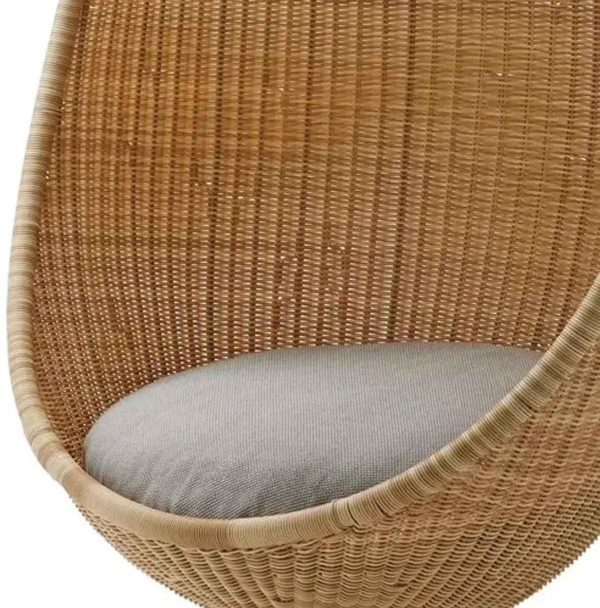 Outdoor Hanging Egg Chair - Natural/Seagull Grey - Sika Design - Brown