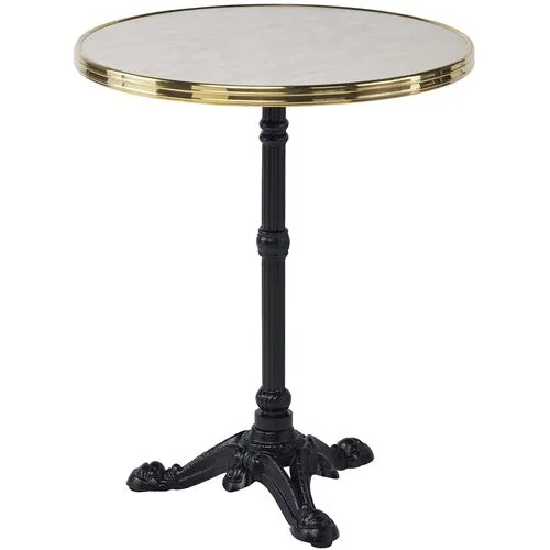 Parisian Outdoor Faux Marble Bistro Table - Sika Design - Black