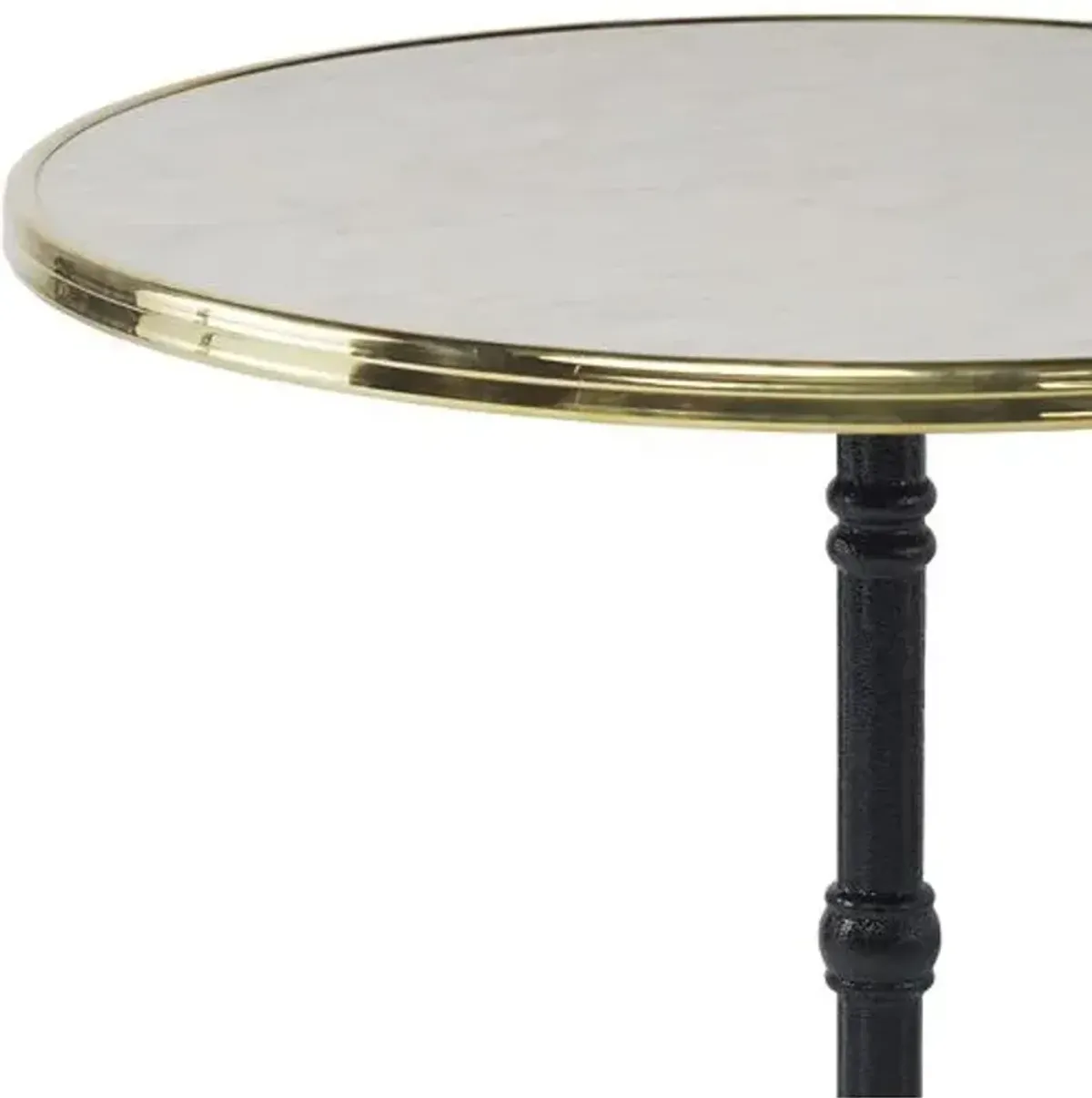 Parisian Outdoor Faux Marble Bistro Table - Sika Design - Black