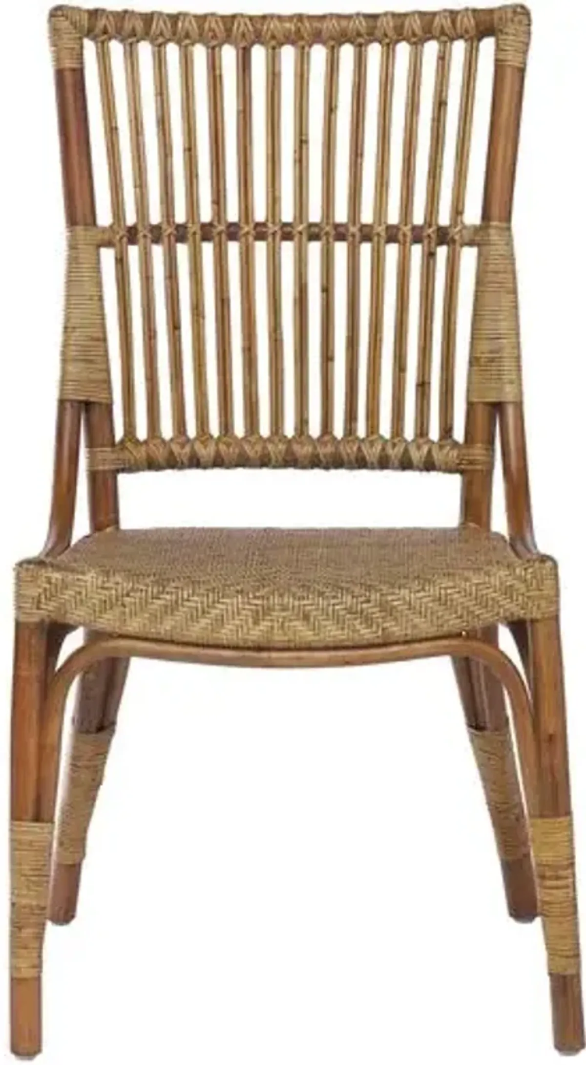 Piano Rattan Dining Chair - Antique Brown - Sika Design