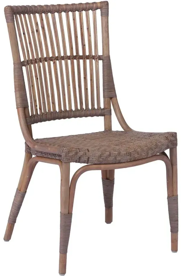 Piano Rattan Dining Chair, Taupe Grey