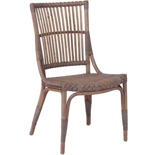 Piano Rattan Dining Chair - Taupe Grey - Sika Design - Brown