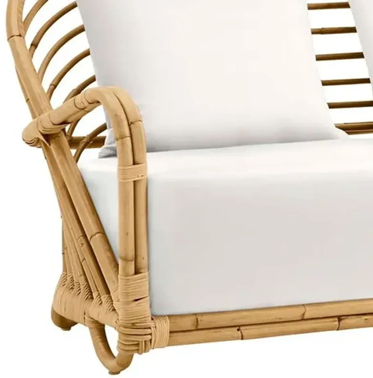 Rattan 2-Seat Sofa - Natural/White - Sika Design - Handcrafted