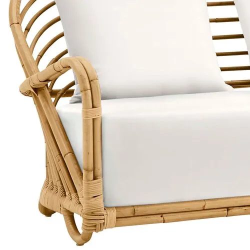 Rattan 2-Seat Sofa - Natural/White - Sika Design - Handcrafted