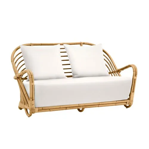 Rattan 2-Seat Sofa - Natural/White - Sika Design - Handcrafted