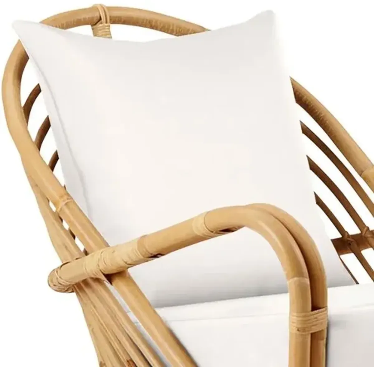 Rattan Lounge Chair - Natural/White - Sika Design - Handcrafted - Brown