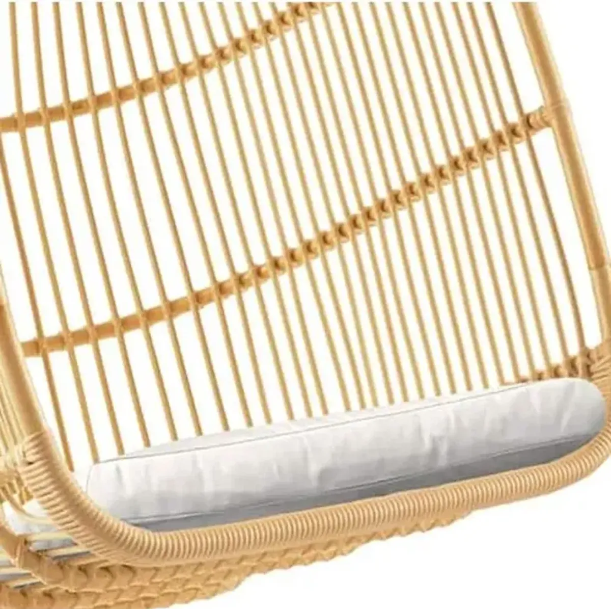 Renoir Outdoor Hanging Swing Chair - Natural/White - Sika Design - Brown