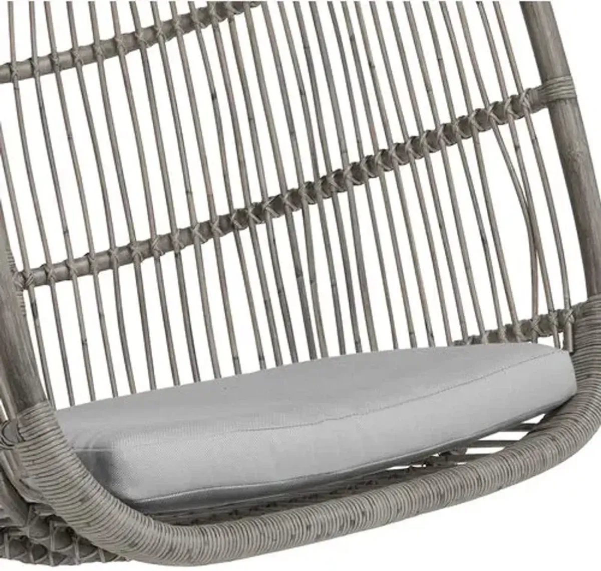 Renoir Rattan Hanging Swing Chair - Taupe Grey/Seagull Grey - Sika Design - Gray