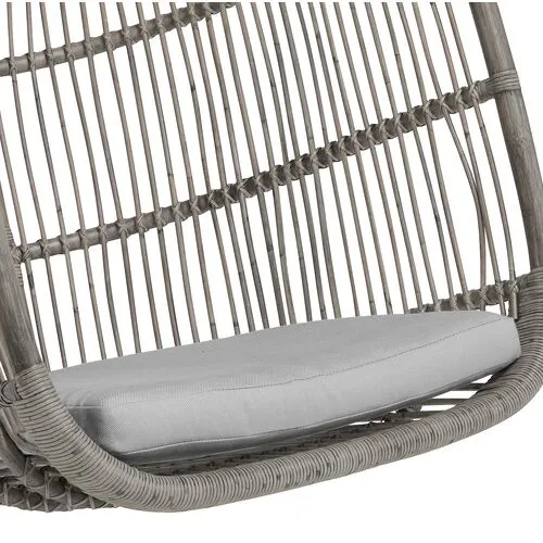 Renoir Rattan Hanging Swing Chair - Taupe Grey/Seagull Grey - Sika Design - Gray