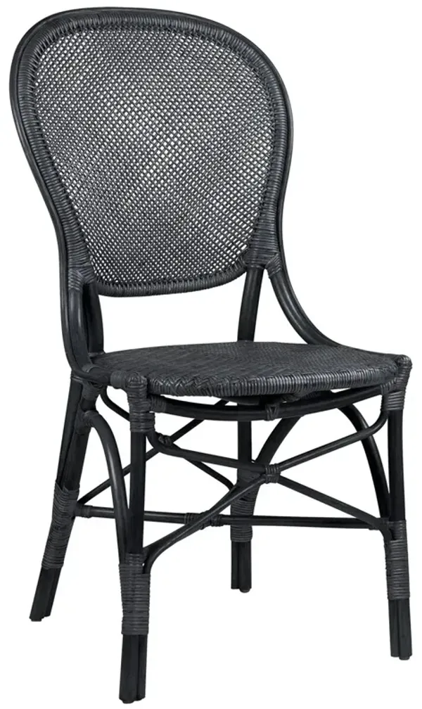 Rossini Rattan Dining Chair, Black