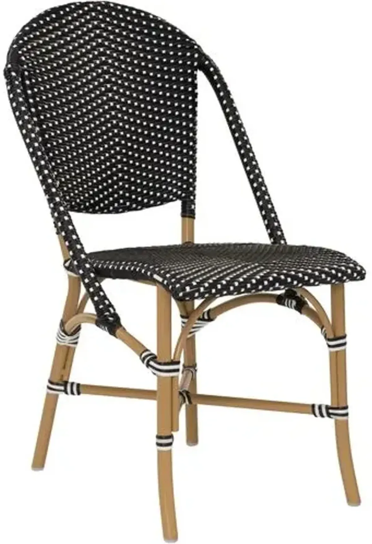 Sofie Outdoor Bistro Chair - Ecru/Black - Sika Design