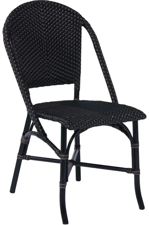 Sofie Outdoor Bistro Chair, Black/Brown