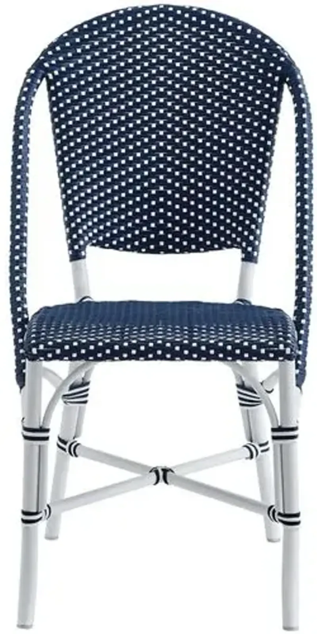 Sofie Outdoor Bistro Chair - White/Navy - Sika Design - Blue