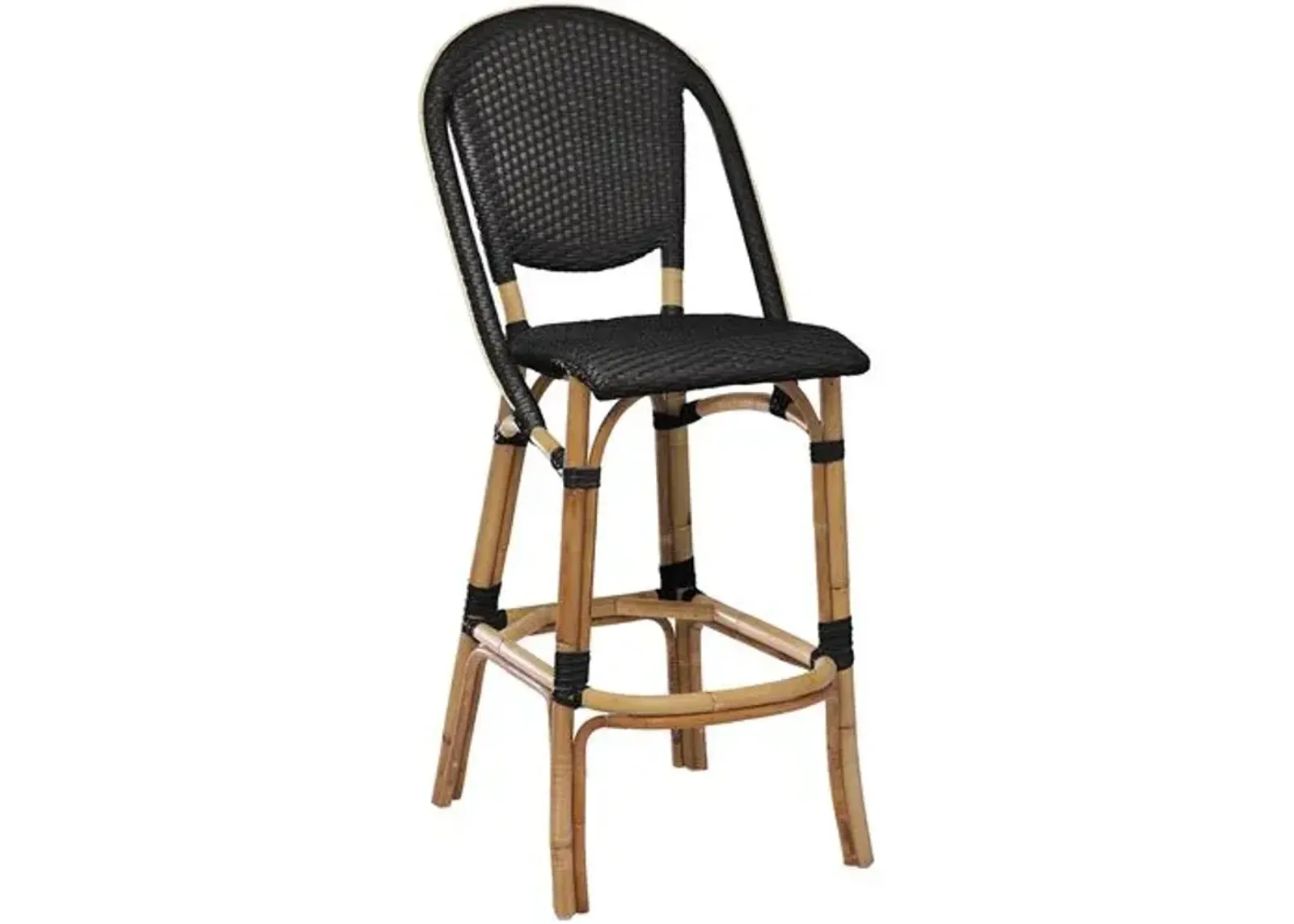 Sofie Rattan Barstool - Black - Sika Design - Handcrafted