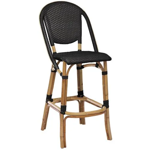 Sofie Rattan Barstool - Black - Sika Design - Handcrafted