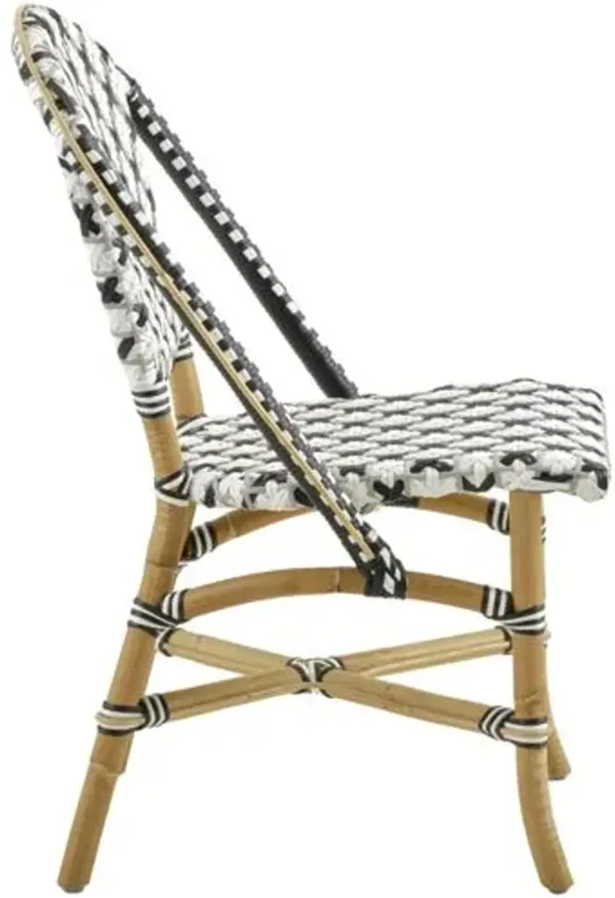 Sofie Rattan Side Chair - Black/White/Grey - Sika Design