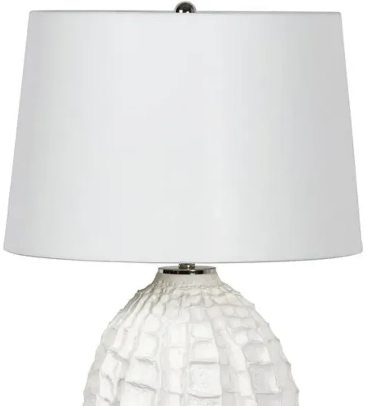 Caspian Small Ceramic Table Lamp - White - Regina Andrew