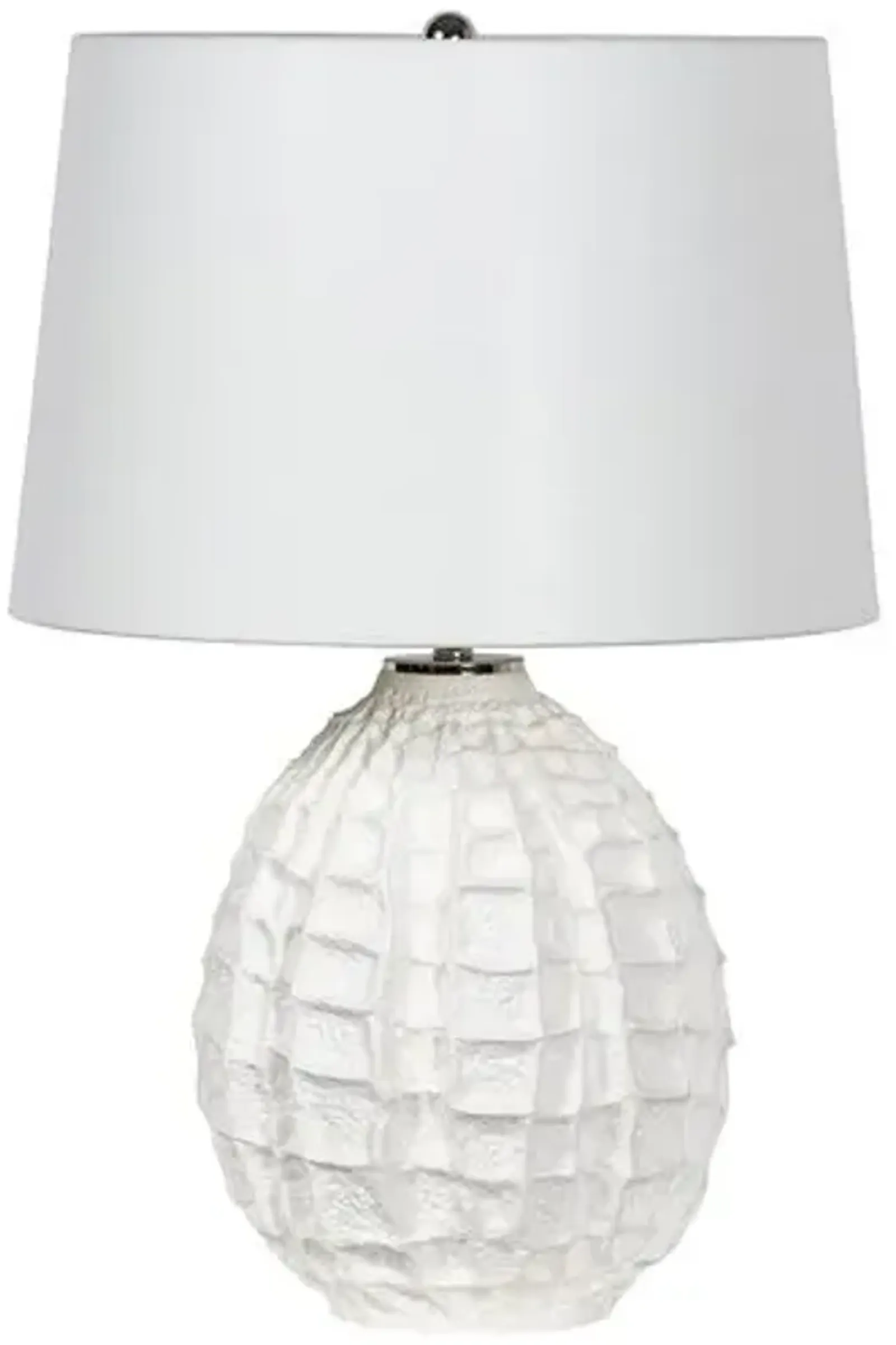 Caspian Small Ceramic Table Lamp - White - Regina Andrew