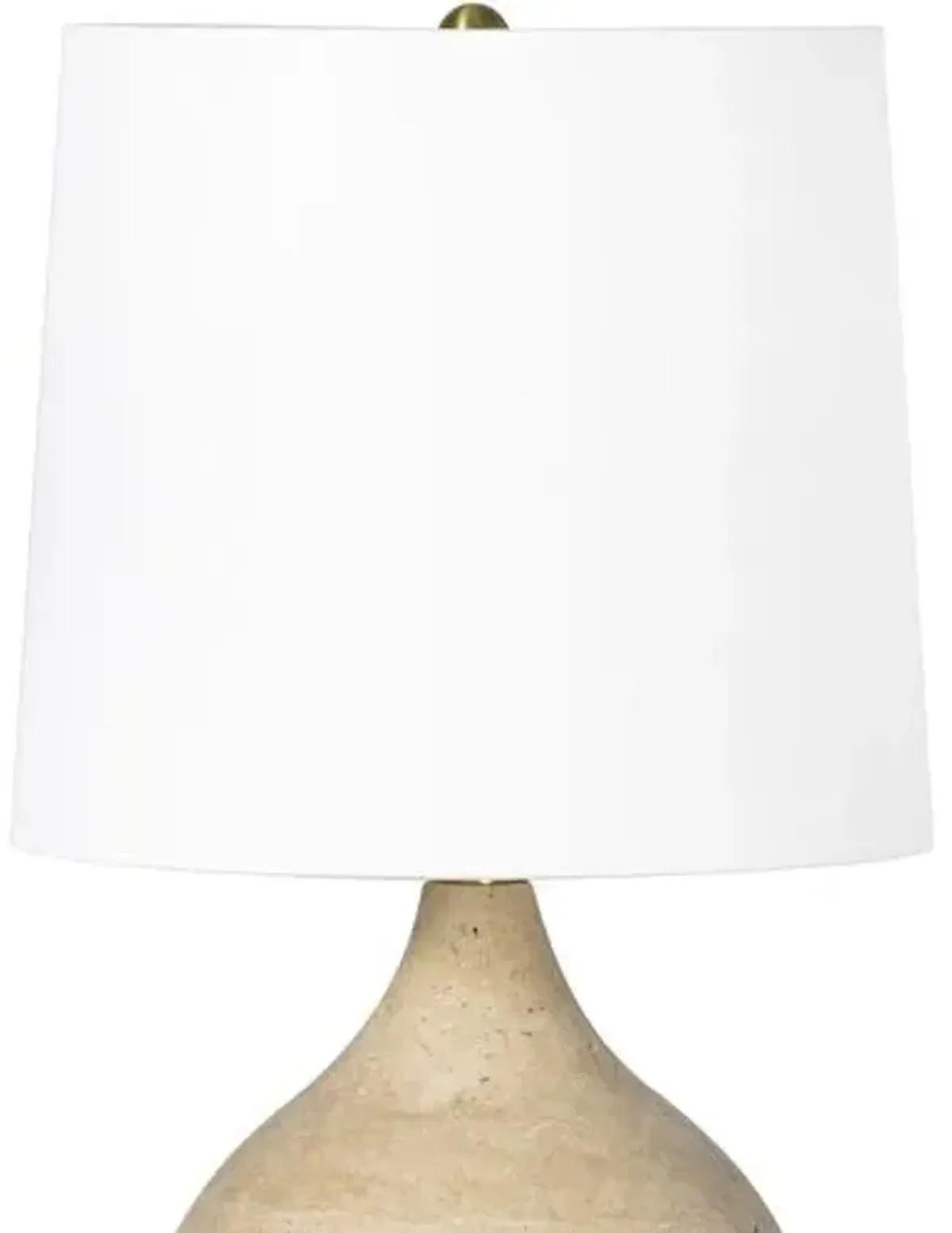 Noa Travertine Mini Table Lamp - Natural - Regina Andrew - Multi