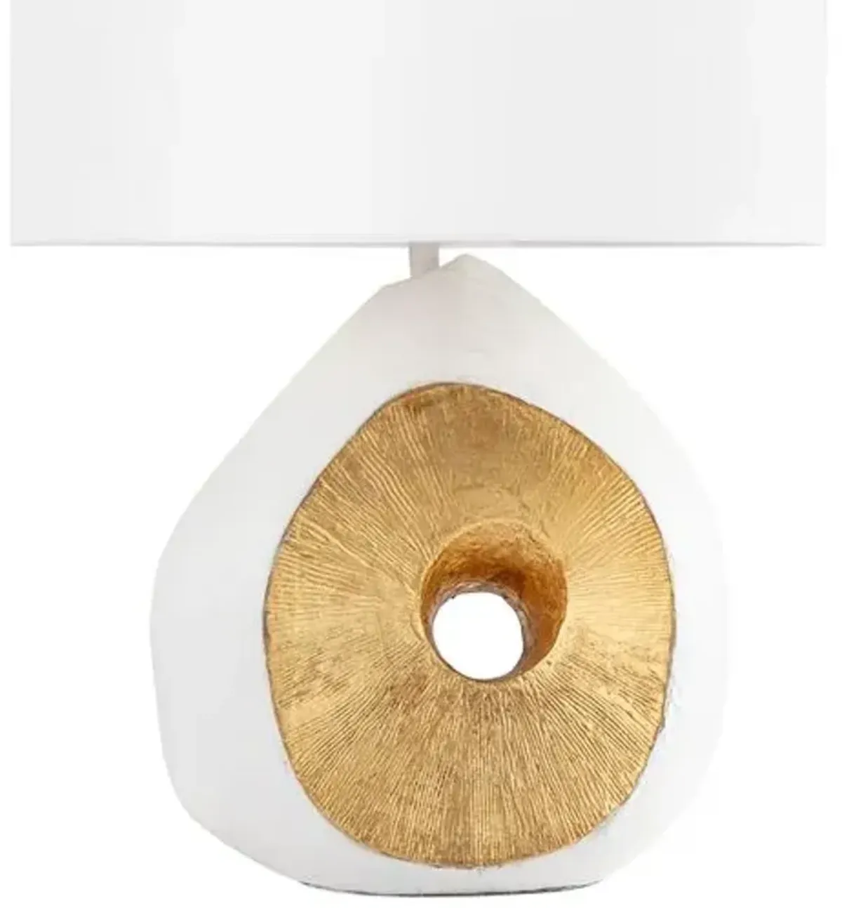 Tristan Table Lamp - White/Gold Leaf - Regina Andrew