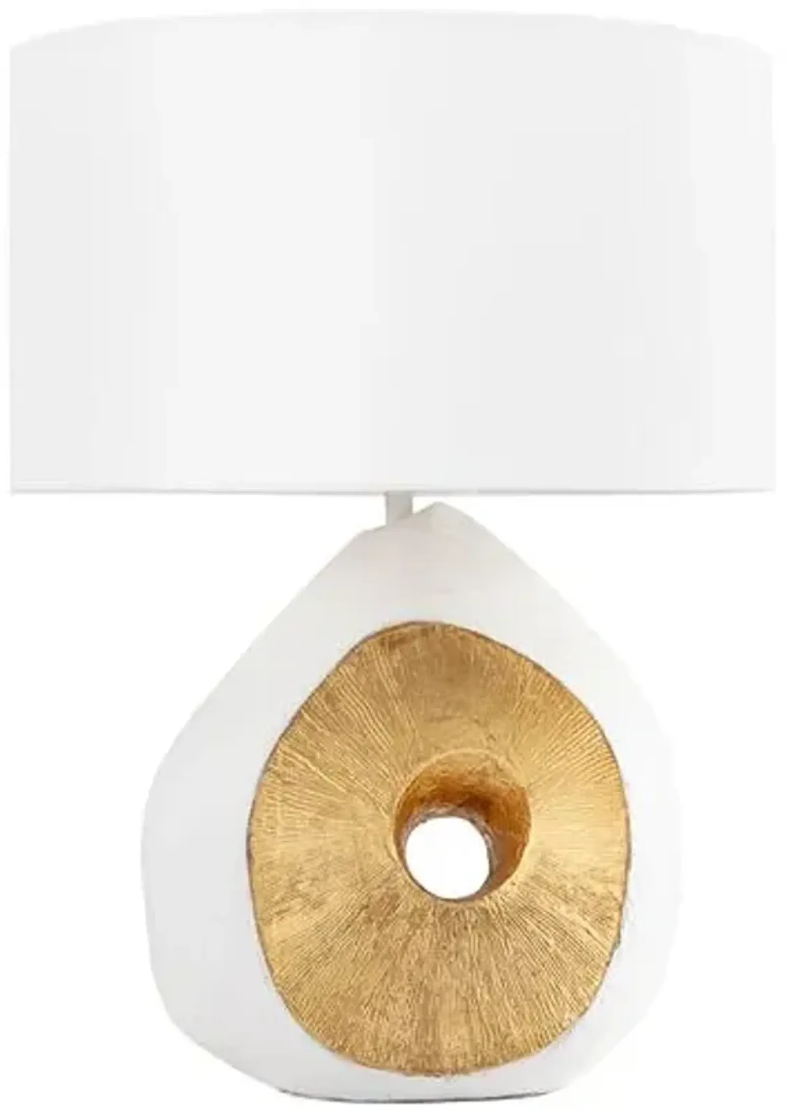 Tristan Table Lamp - White/Gold Leaf - Regina Andrew