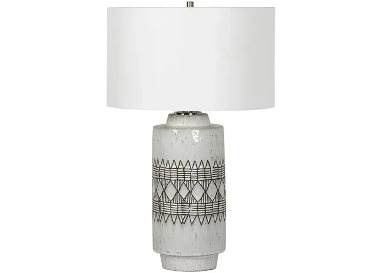 Zuri Ceramic Table Lamp - White - Regina Andrew