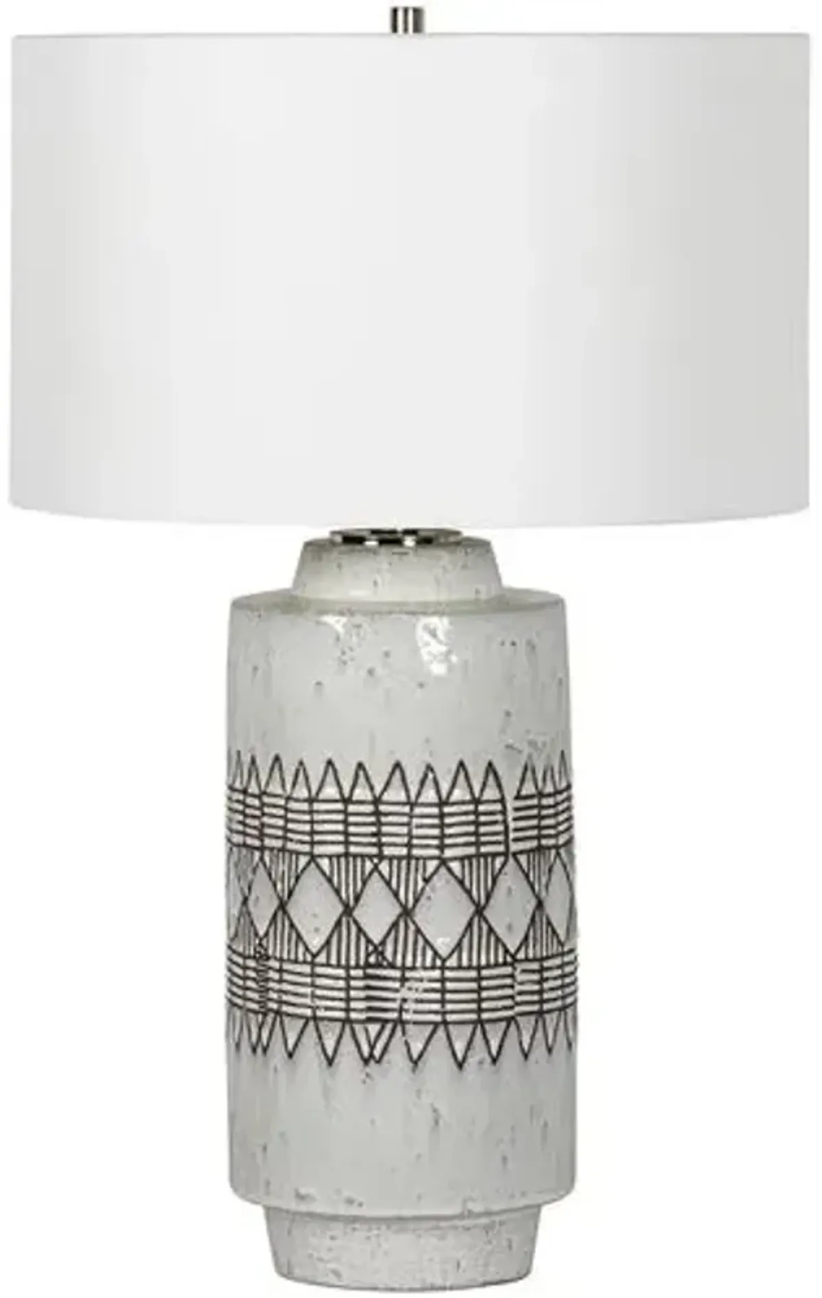 Zuri Ceramic Table Lamp - White - Regina Andrew