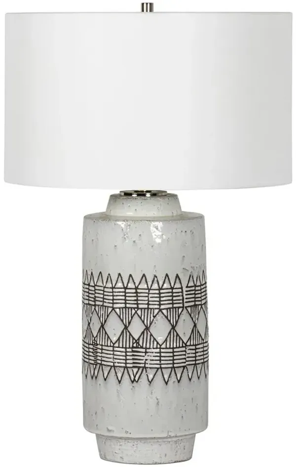 Zuri Ceramic Table Lamp - White - Regina Andrew