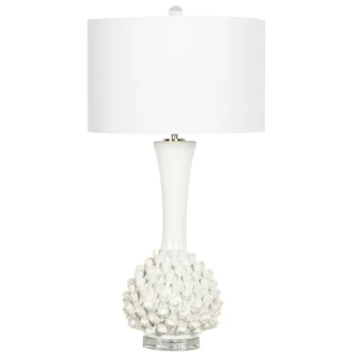 Lydia Ceramic Table Lamp - White - Regina Andrew