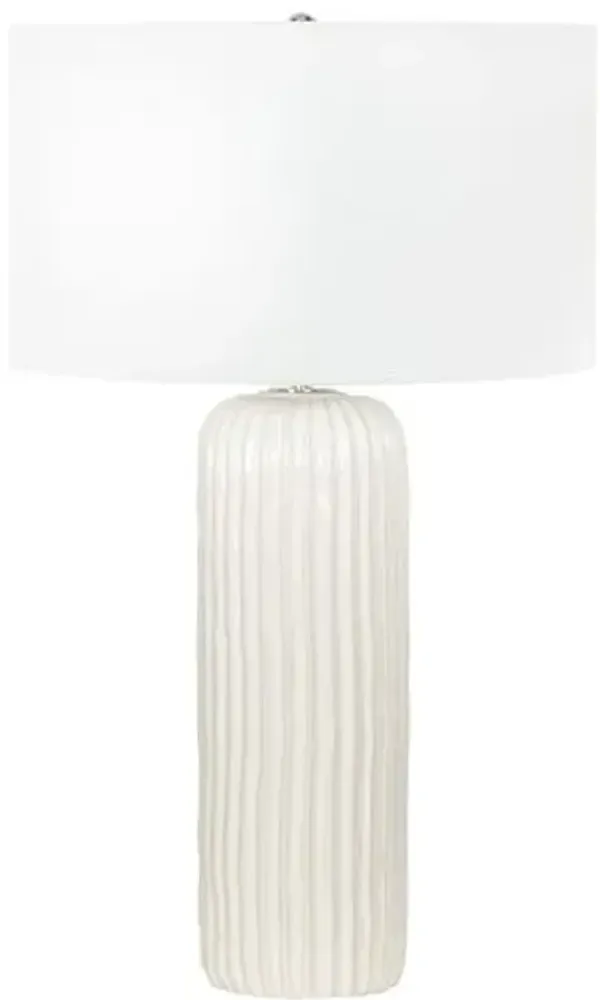 Caldon Ceramic Table Lamp - White - Regina Andrew